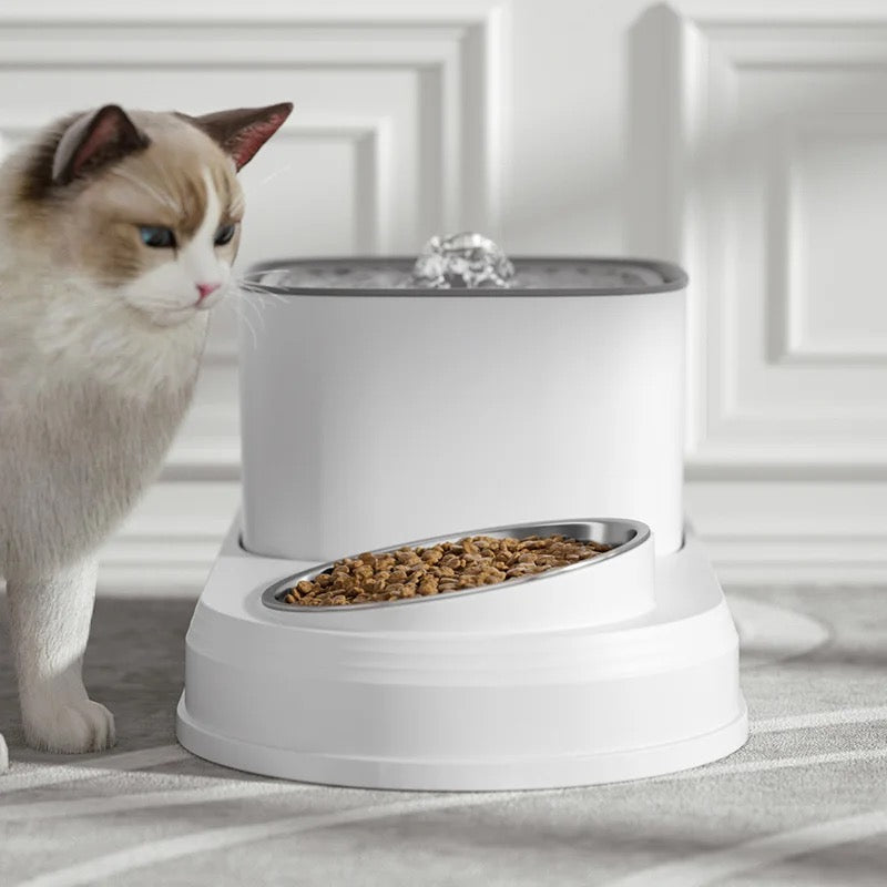 Pet Hydrate Pro - Water Fountain & Food Bowl